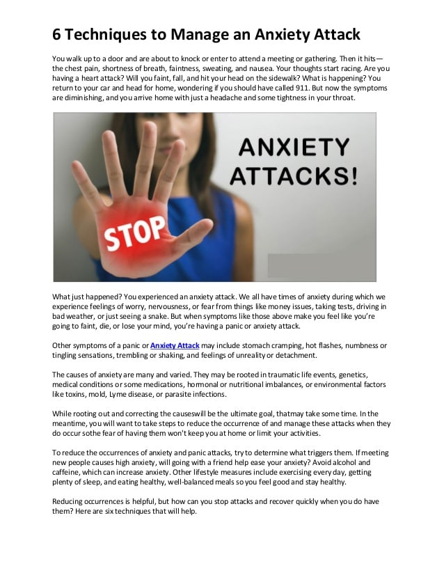 6 Techniques To Manage An Anxiety Attack Converted