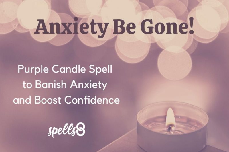 Anxiety Be Gone: Purple Candle Spell  Spells8