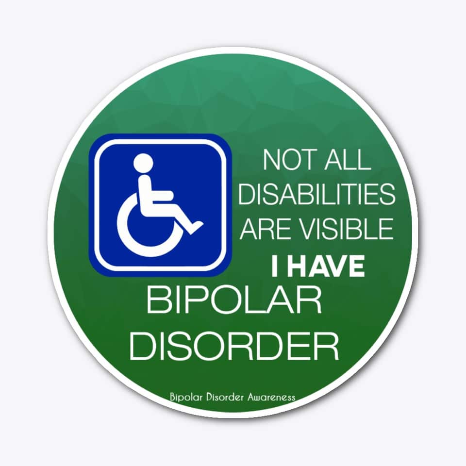 Bipolar Disability Products from Disability Stickers