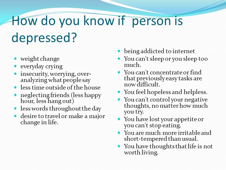 How do i know if im suffering from depression ...