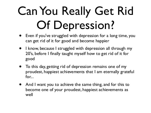 My Review: How To Get Rid Of Depression Without Drugs On ...