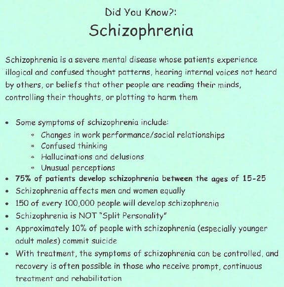 Post a Day in May For Mental Health Awareness â May 7th â Schizophrenia ...