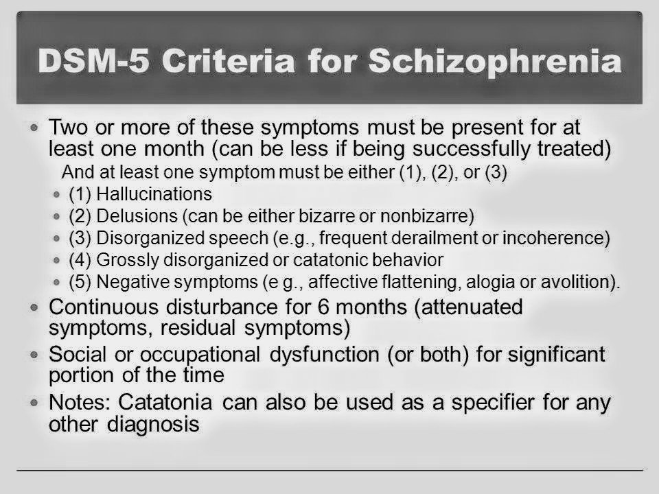 Schizophrenia Dsm 5 Criteria / What Is The Dsm 5 Code For Schizophrenia ...