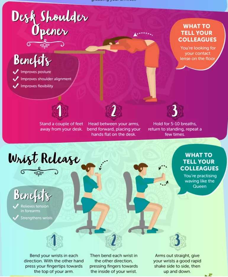 Simple Exercises You Can Do Right at Your Desk to Reduce Stress