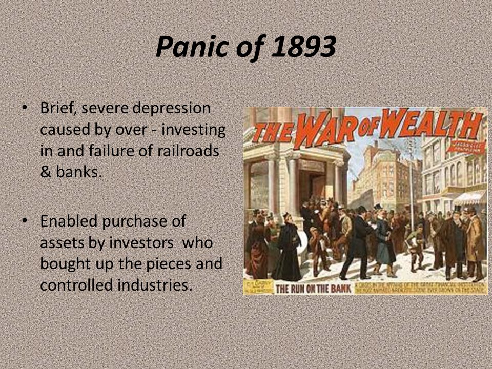 What was the main cause of the panic of 1893 ...